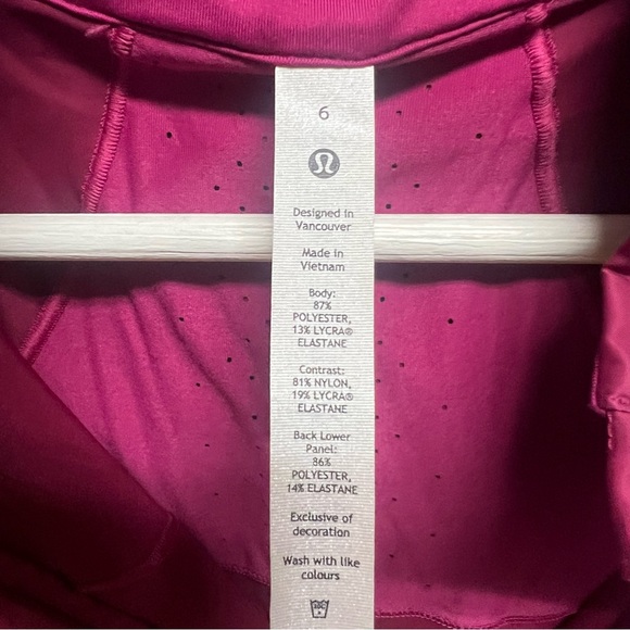 Lululemon Cranberry Windbreaker Size 6 - Picture 6 of 6